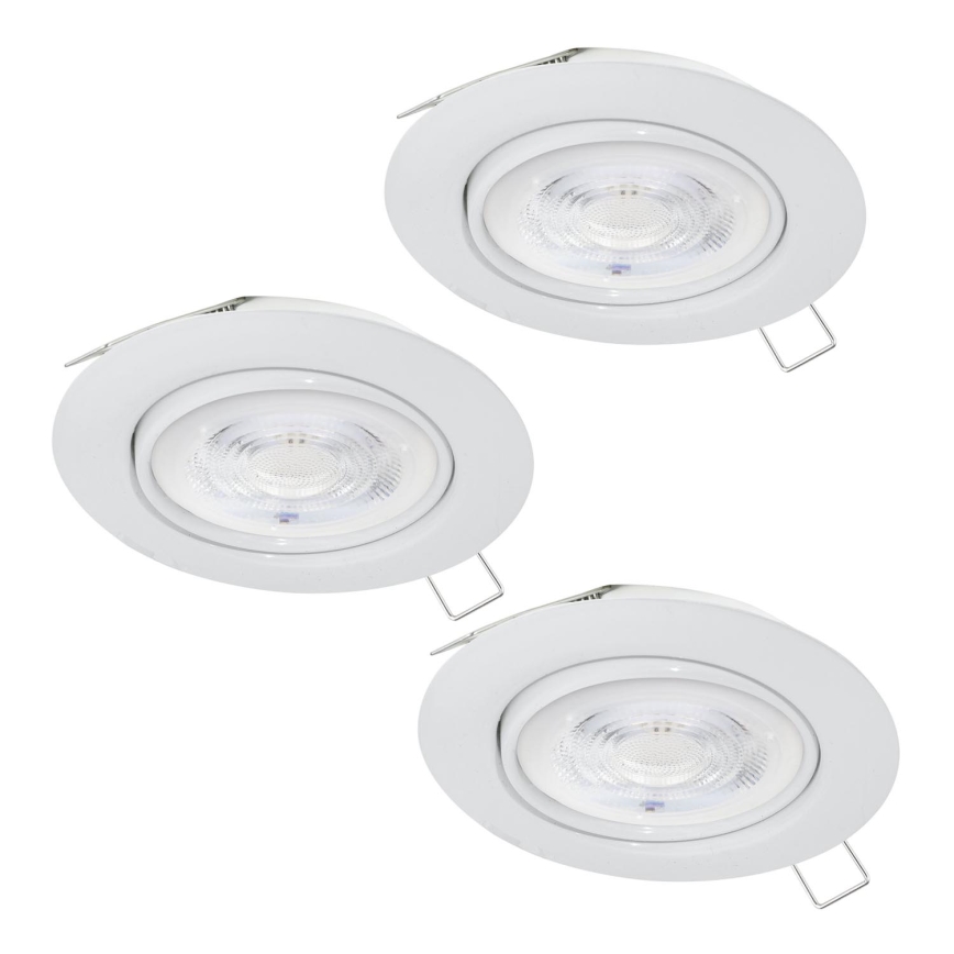 Eglo - SÆT 3x LED indbygningslampe 1xGU10/4W/230V hvid