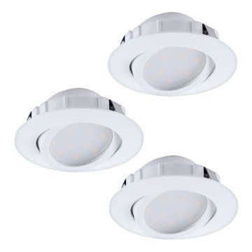 Eglo - SÆT 3x LED indbygningslampe dæmpbar PINEDA 1xLED/5,5W/230V