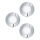 Eglo - SÆT 3x LED indbygningslampe til badeværelse FUEVA 1xLED/2,8W/230V IP44 skinnende krom