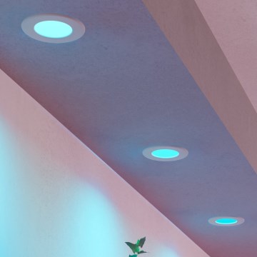 Eglo - Sæt 3x LED RGBW, dæmpbare indbygningsspots til badeværelse LED/2,8W/230V 2700-6500K Ø 8,8 cm IP44 hvid