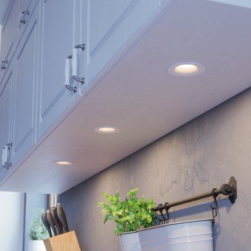 Eglo - Sæt med 3 dæmpbare LED-indbygningsspots LED/4,8W/230V Ø 8,8 cm hvid