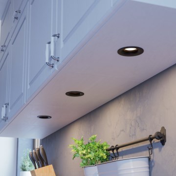 Eglo - Sæt med 3 dæmpbare LED-indbygningsspots LED/4,8W/230V Ø 8,8 cm sort