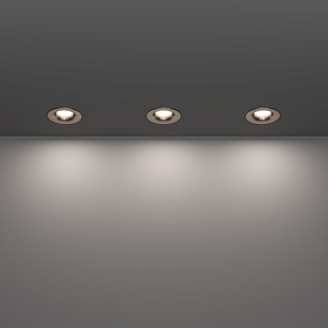 Eglo - Sæt med 3 LED badeværelses indbygningsspots LED/4,9W/230V 2700/4000/6500K Ø 8,8 cm IP65 mat krom