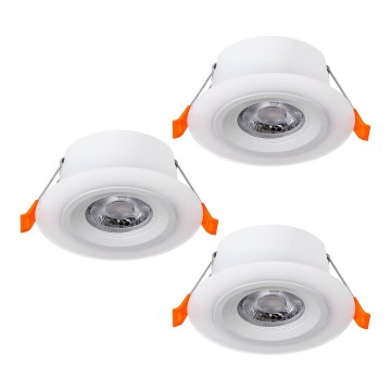 Eglo - Sæt med 3 x LED indbygningsspots LED/4,8W/230V hvid