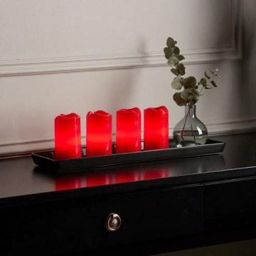 Eglo - Sæt med 4 LED-juledekorationer ADVENT LED/0,18 W/2xCR2032 + fjernbetjening