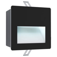 Eglo - Udendørs LED indbygningslampe LED/3,7W/230V IP65 sort