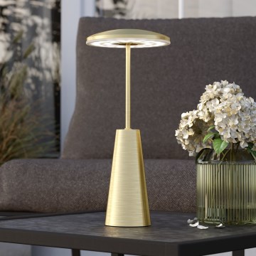 Eglo - Udendørs LED lampe m. touch-funktion dæmpbar LED/2,8W/5V 2400K/3000K/4000K 5200 mAh IP54 guldfarvet