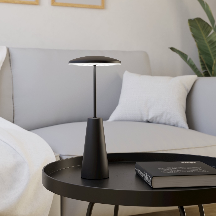 Eglo - Udendørs LED lampe m. touch-funktion dæmpbar LED/2,8W/5V 2400K/3000K/4000K 5200 mAh IP54 sort