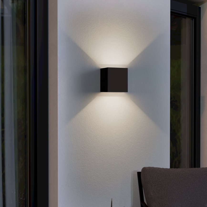 Eglo - Udendørs LED væglampe 2xLED/2,8W/230V IP54 sort