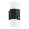 Eglo - Udendørs LED væglampe med sensor 2xLED/5,5W/230V IP44