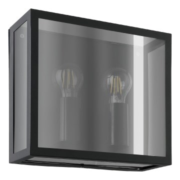 Eglo - Udendørs væglampe 2xE27/40W/230V IP44 sort