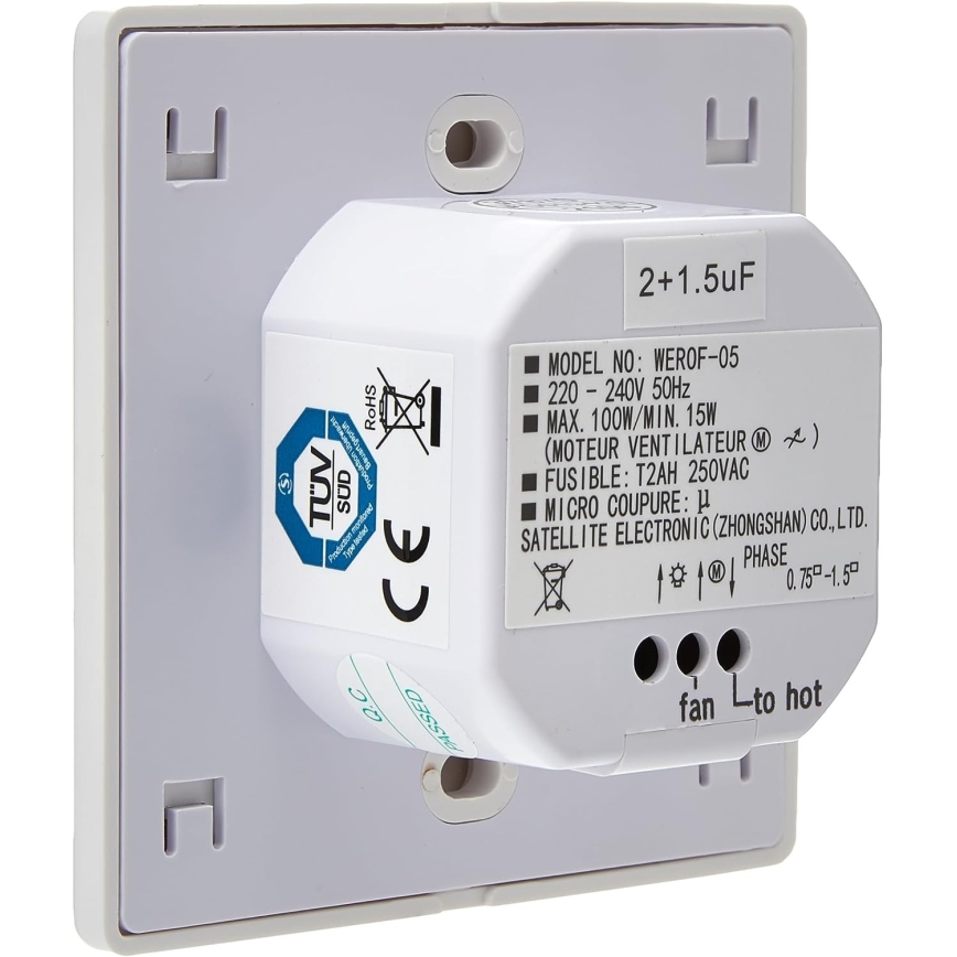 Eglo - Vægkontakt til ventilator 100W/230V