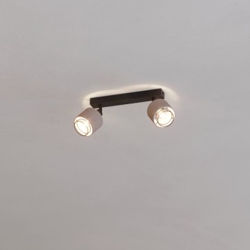 Eglo - Væglampe 2xE14/40W/230V sort/beige
