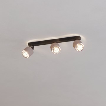 Eglo - Væglampe 3xE14/40W/230V sort/beige