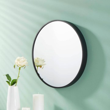 Eglo - Vægspejl diameter 40 cm sort