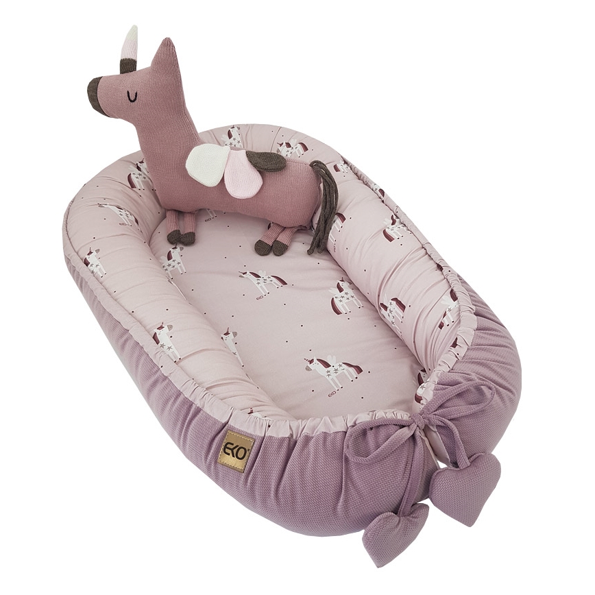 EKO - Babynest UNICORN 90x60 cm bomuld