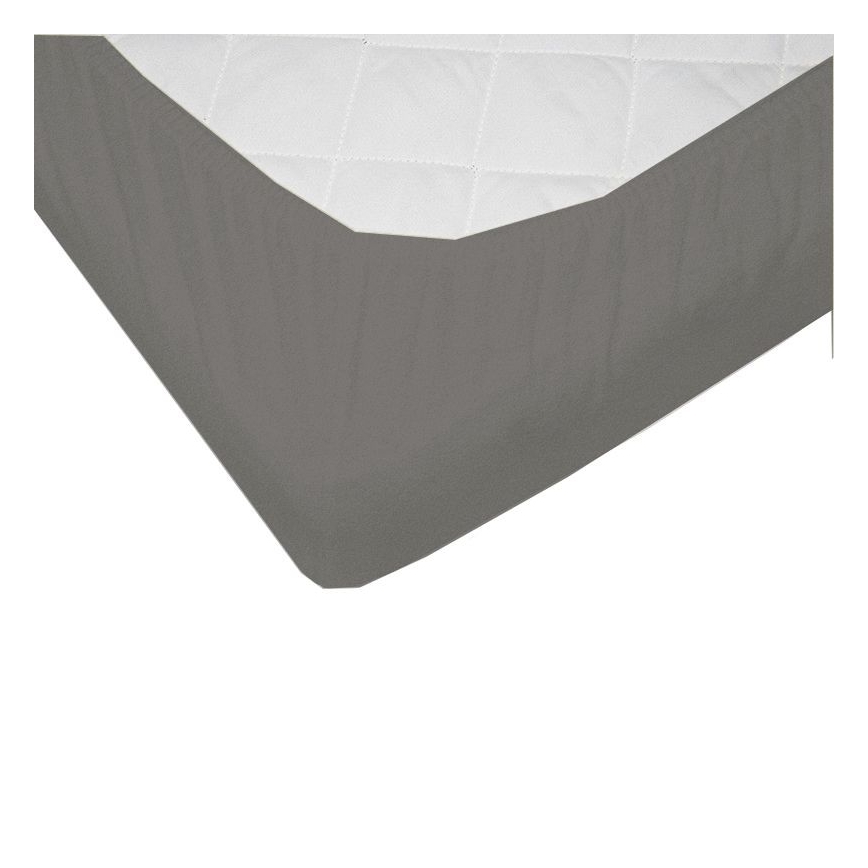 EKO - Vandtæt stræklagen JERSEY 120x60 cm grå