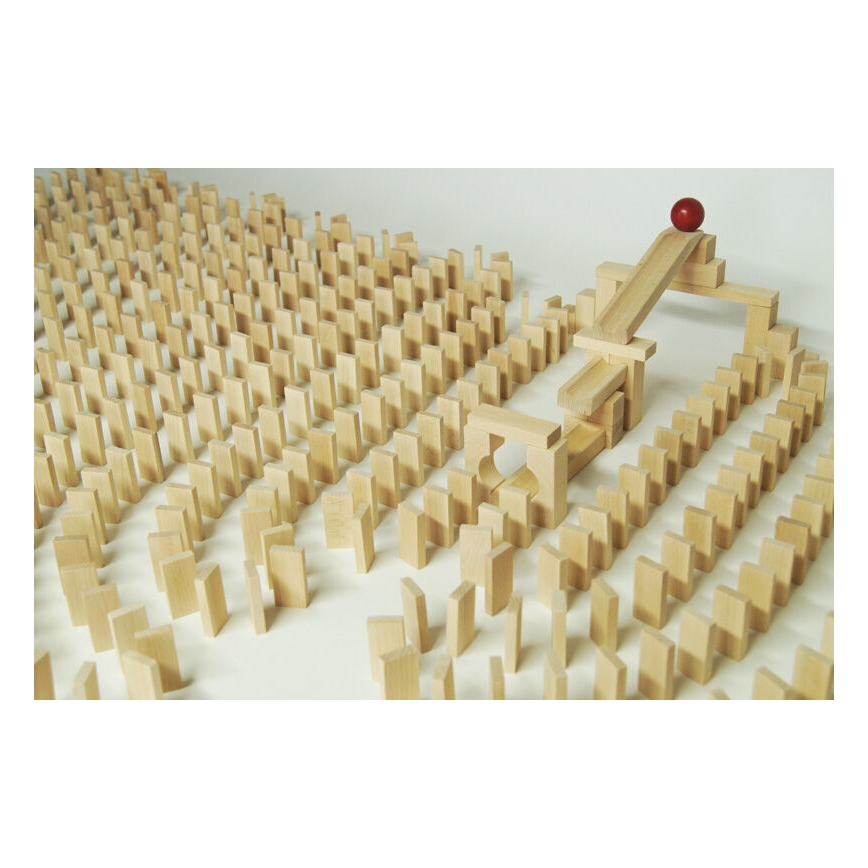 EkoToys - Dominobrikker træ 830 stk. bøg