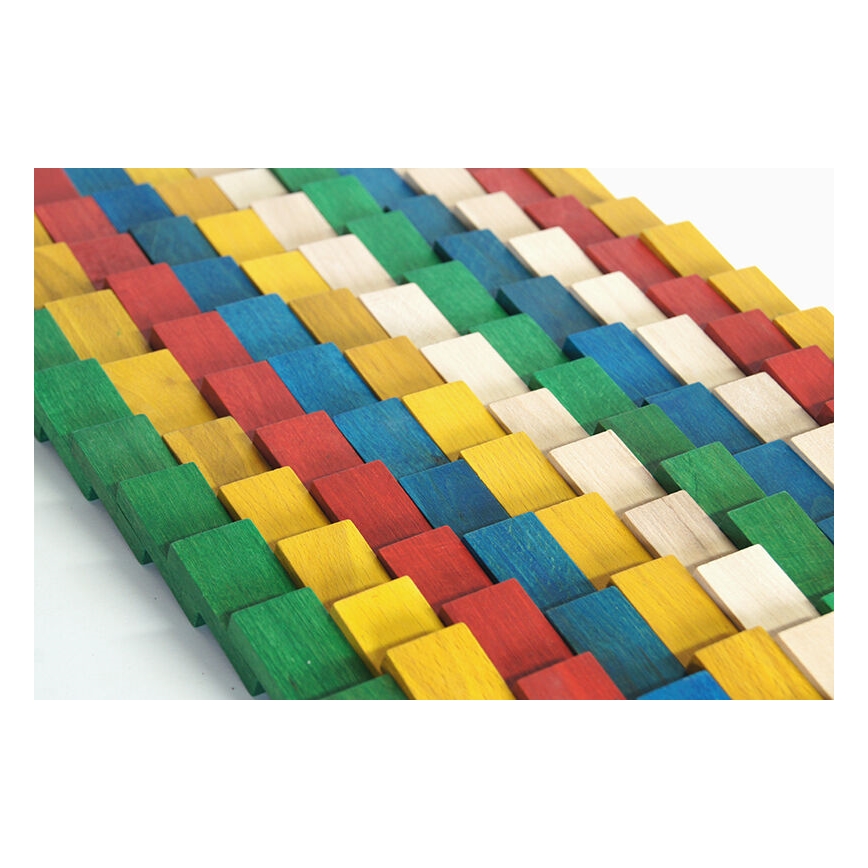 EkoToys - Dominobrikker træ farverig 430 stk.