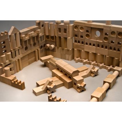 EkoToys - Træklodser 220 stk. naturfarvet