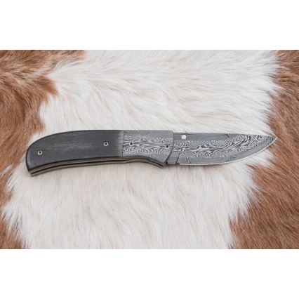 Eksklusiv Damaskus kniv foldbar 8 cm mammutknogle