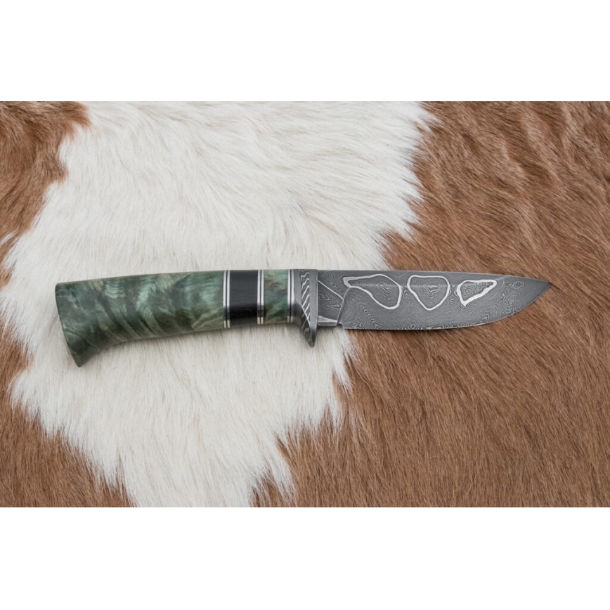 Eksklusive Damaskus knive 11,6 cm ahorn/ibenholt