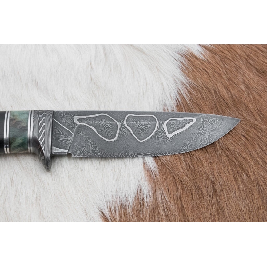 Eksklusive Damaskus knive 11,6 cm ahorn/ibenholt