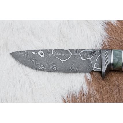 Eksklusive Damaskus knive 11,6 cm ahorn/ibenholt