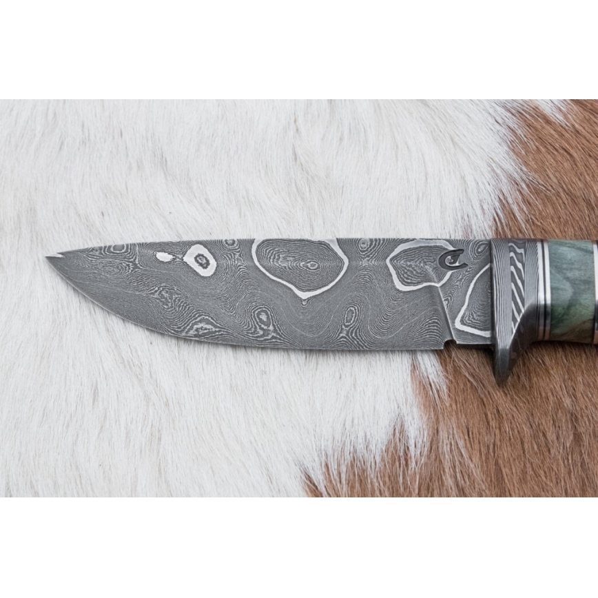 Eksklusive Damaskus knive 11,6 cm ahorn/ibenholt