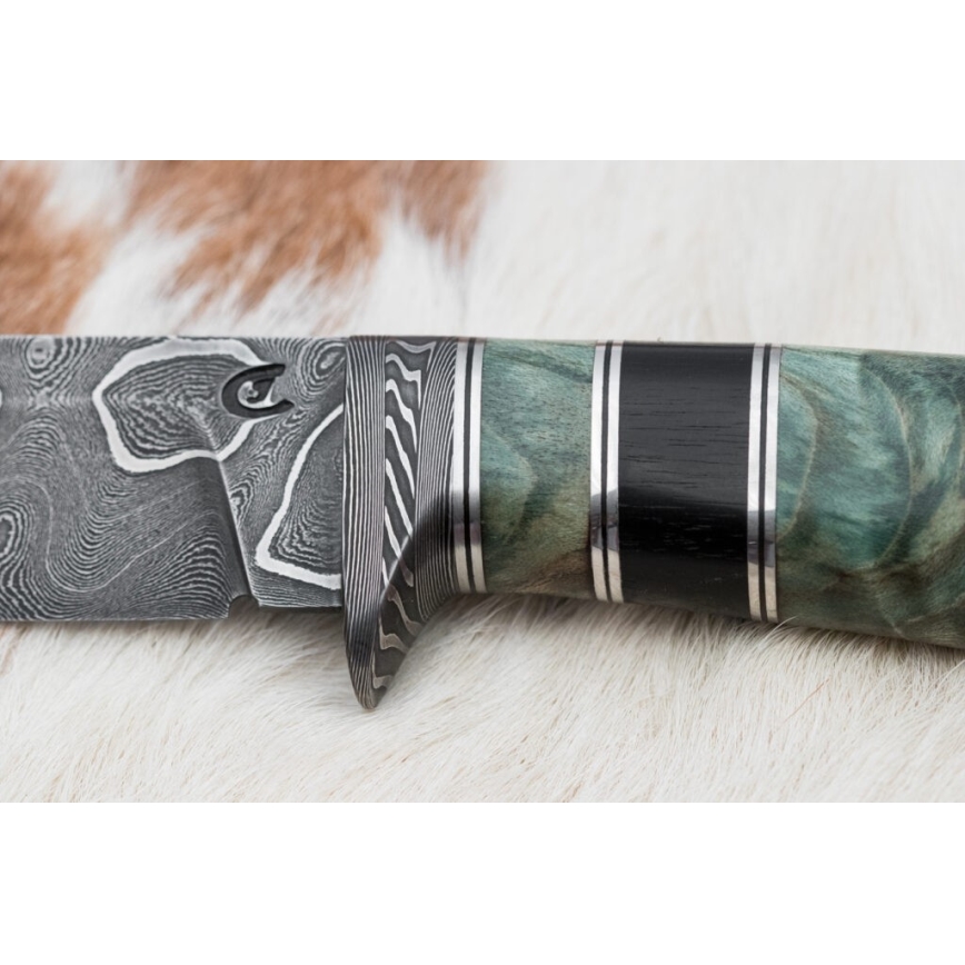 Eksklusive Damaskus knive 11,6 cm ahorn/ibenholt