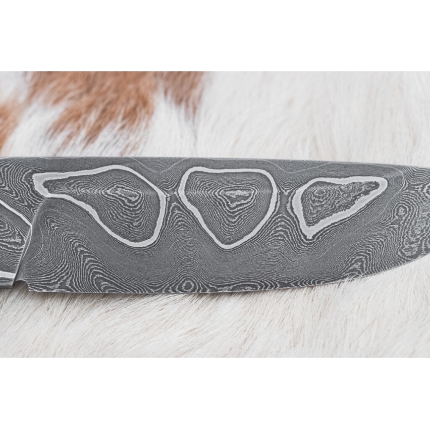 Eksklusive Damaskus knive 11,6 cm ahorn/ibenholt