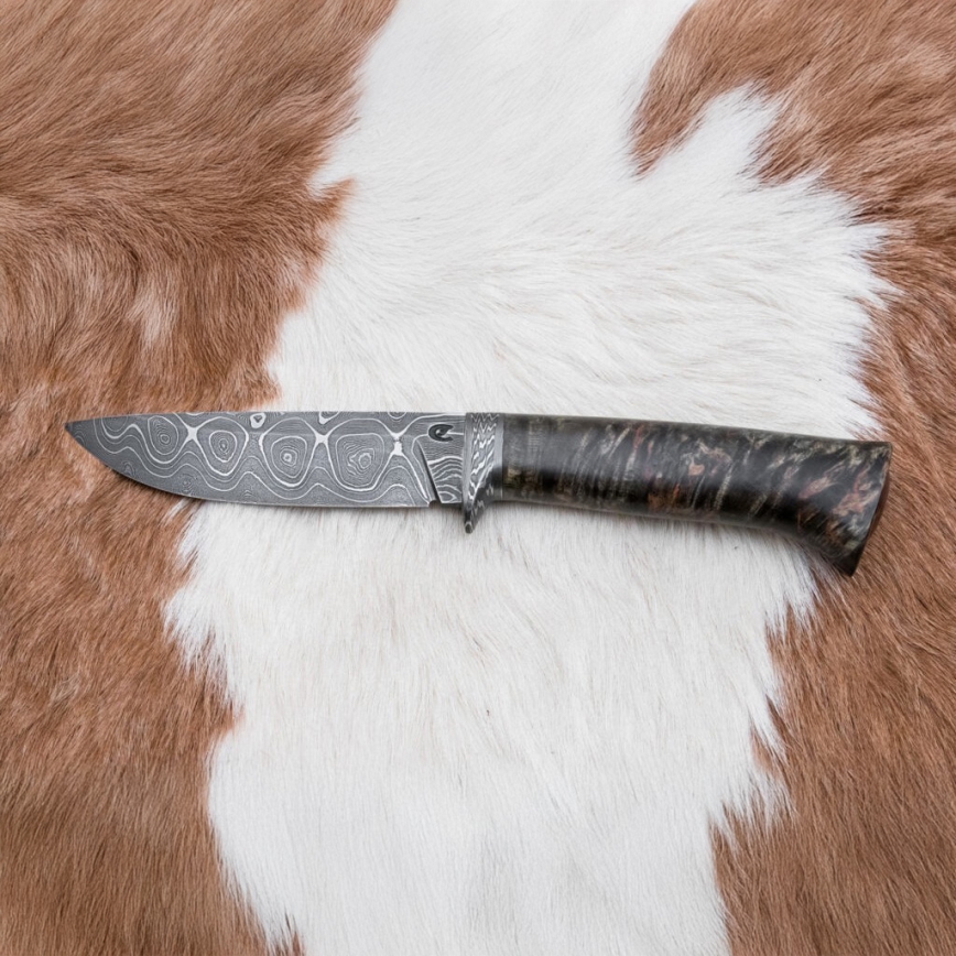 Eksklusive Damaskus knive 12,7 cm ahorn/agat
