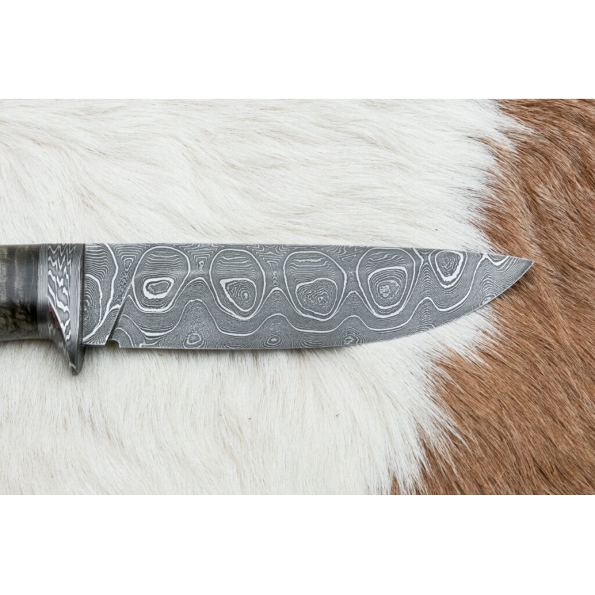 Eksklusive Damaskus knive 12,7 cm ahorn/agat