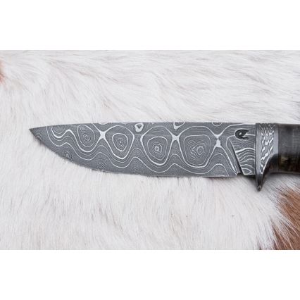 Eksklusive Damaskus knive 12,7 cm ahorn/agat