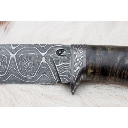 Eksklusive Damaskus knive 12,7 cm ahorn/agat