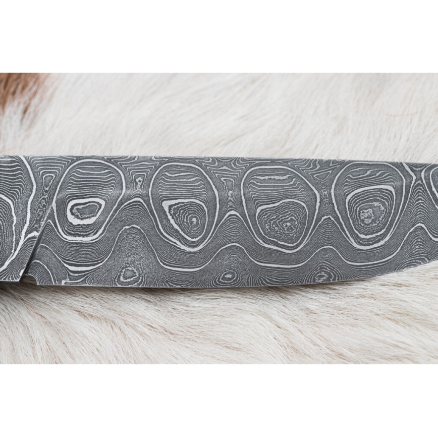Eksklusive Damaskus knive 12,7 cm ahorn/agat
