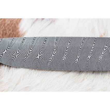Eksklusive Damaskus knive 13 cm ironwood/kamelknogle