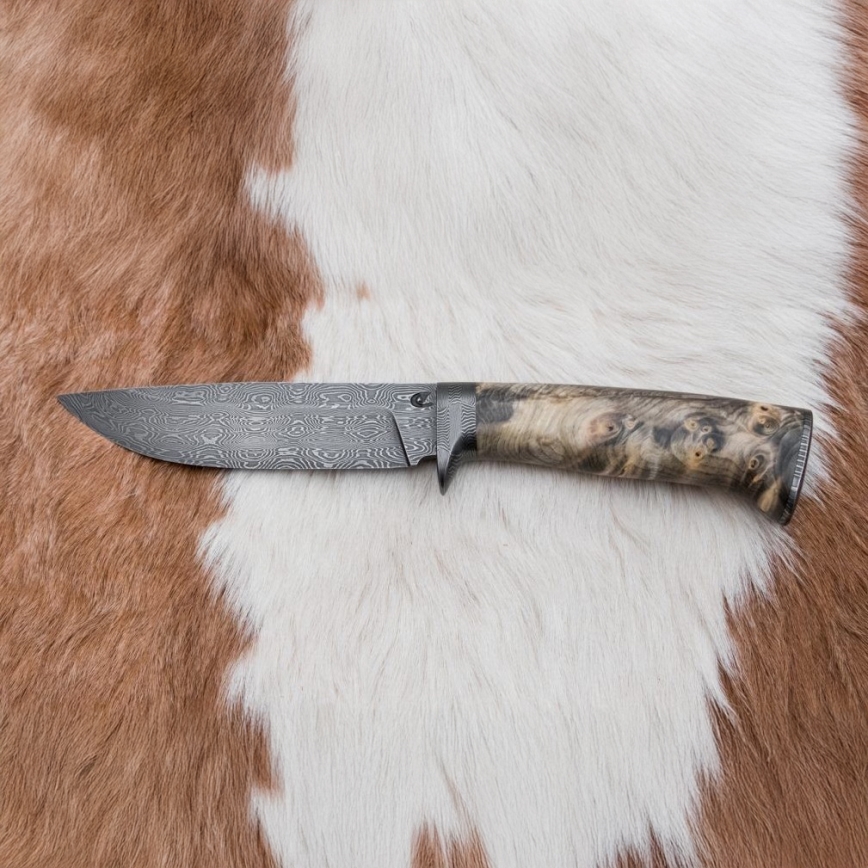 Eksklusive Damaskus knive 13 cm kastanjetræ