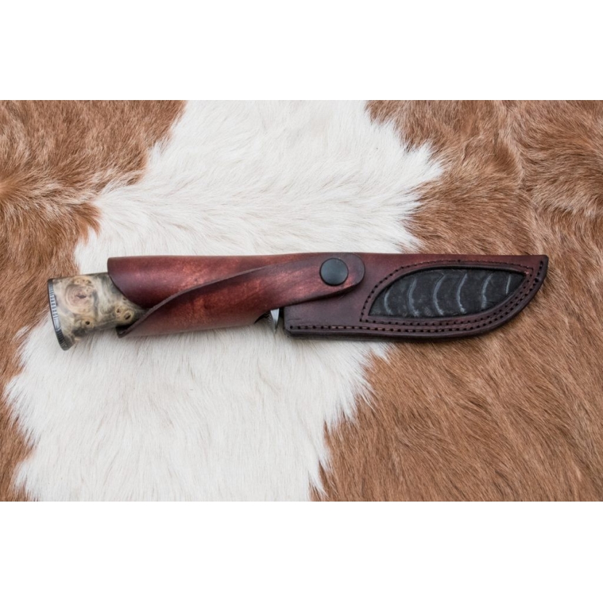 Eksklusive Damaskus knive 13 cm kastanjetræ