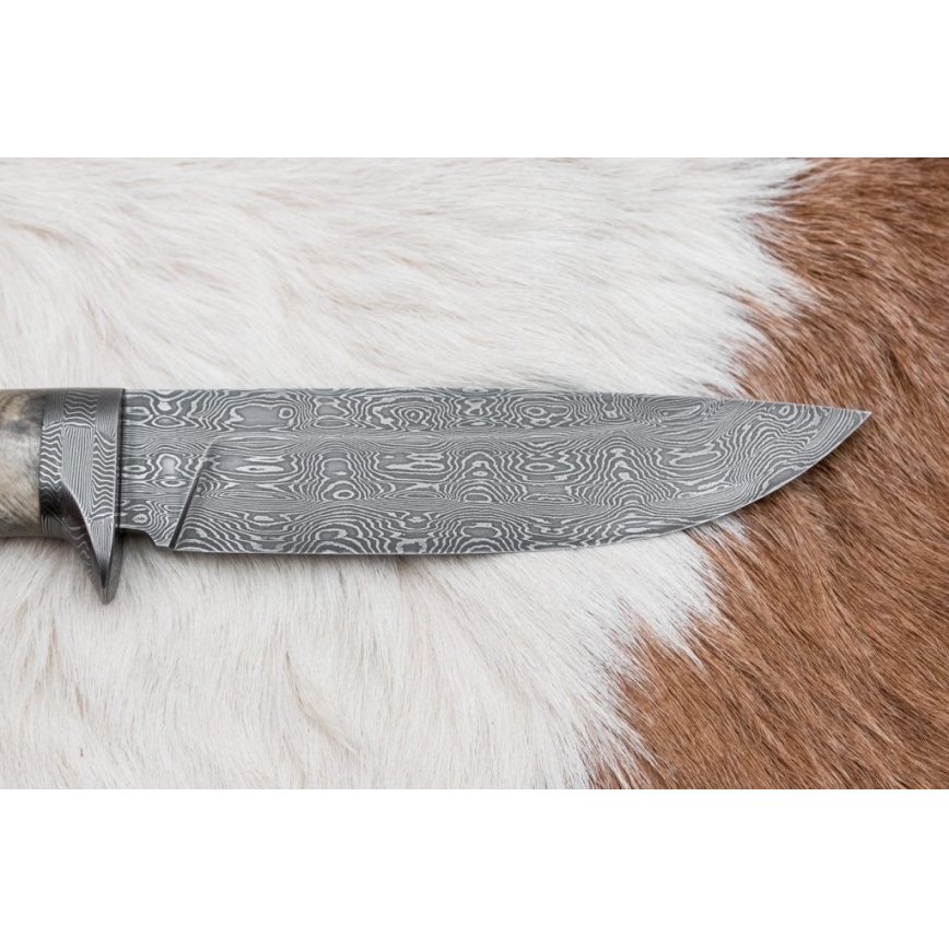 Eksklusive Damaskus knive 13 cm kastanjetræ