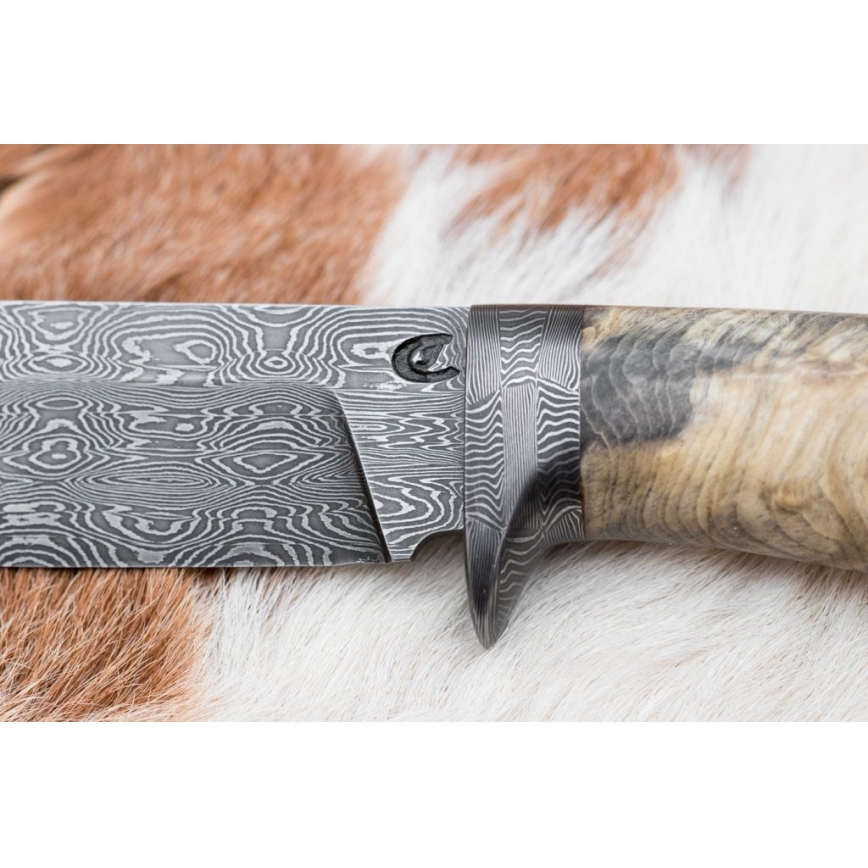 Eksklusive Damaskus knive 13 cm kastanjetræ