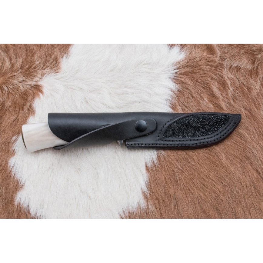 Eksklusive Damaskus knive 13 cm serpentin/Rensdyrgevir