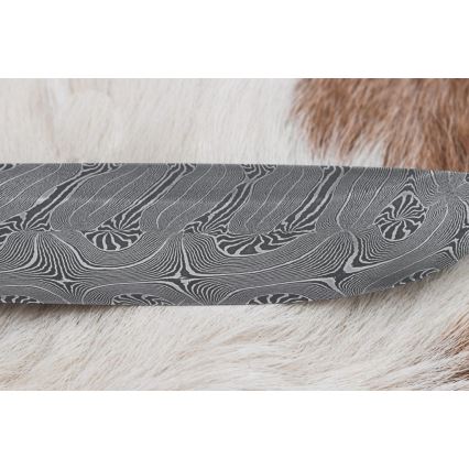 Eksklusive Damaskus knive 13 cm serpentin/Rensdyrgevir