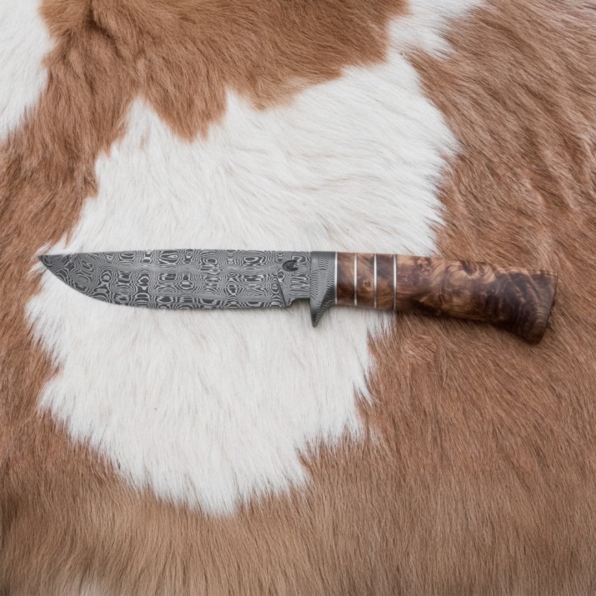 Eksklusive Damaskus knive 14,4 cm kastanjetræ/mammuttand