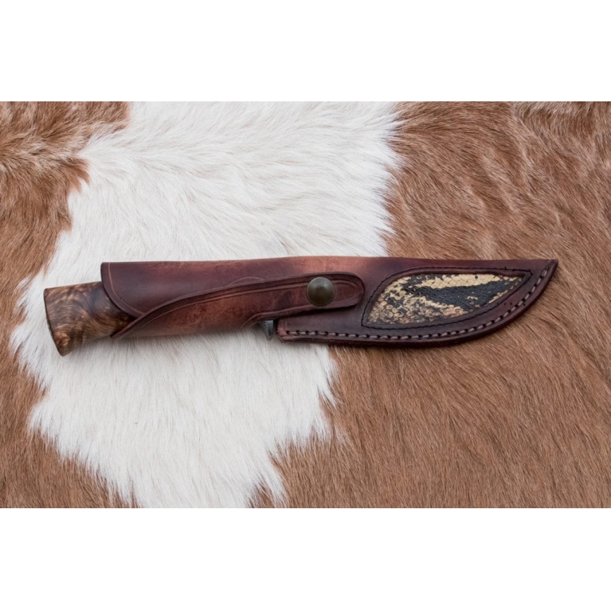 Eksklusive Damaskus knive 14,4 cm kastanjetræ/mammuttand