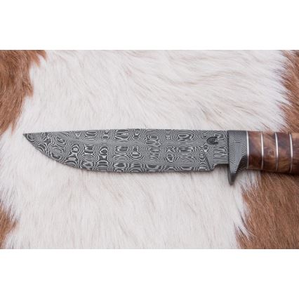 Eksklusive Damaskus knive 14,4 cm kastanjetræ/mammuttand