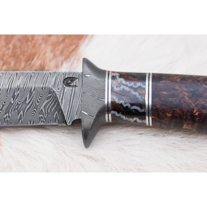 Eksklusive Damaskus knive 14,6 cm Birk/mammuttand