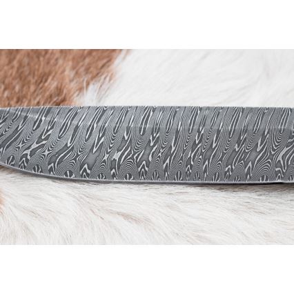 Eksklusive Damaskus knive 14,6 cm Birk/mammuttand