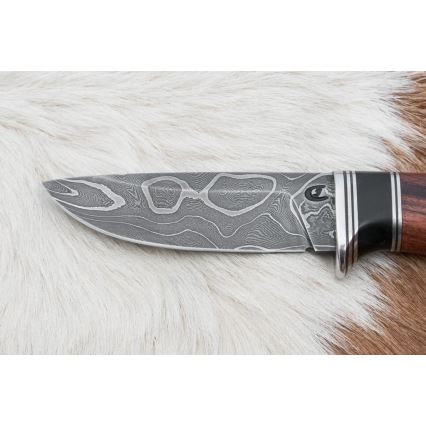 Eksklusive Damaskus knive 9,6 cm rosentræ santos/ibenholt