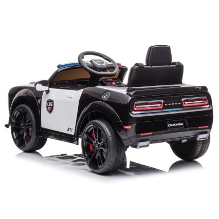 Elbil Dodge Challenger Politibil 50W/4500 mAh  sort/hvid